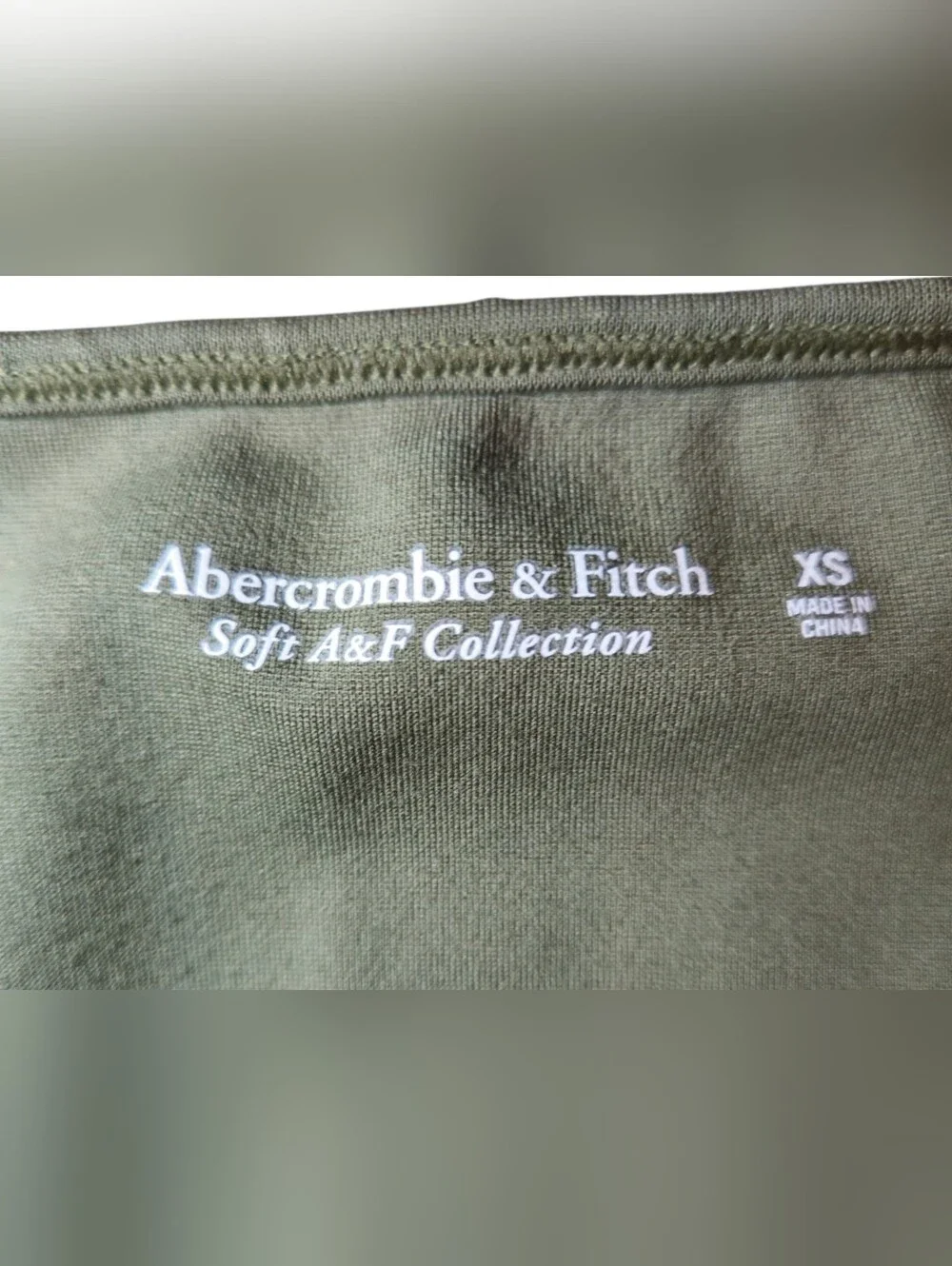 Abercrombie & Fitch Soft A&F Ponte Sweetheart Corset Tank Top XS Sage Green
